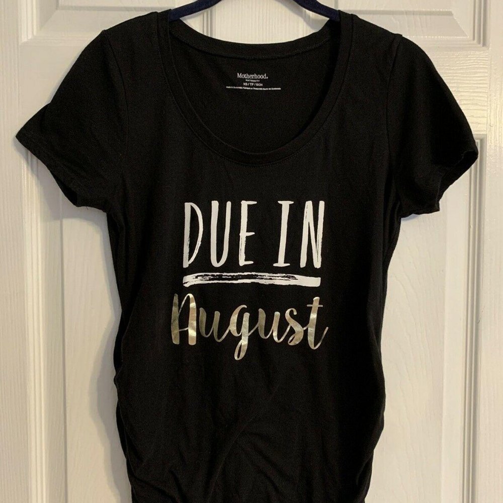 Motherhood Maternity Due In August Announcement